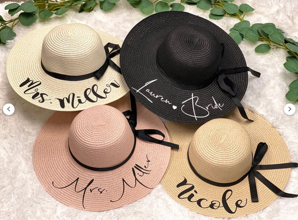 Boho Vacation Honeymoon Floppy Wide Brim Summer Sun Hats