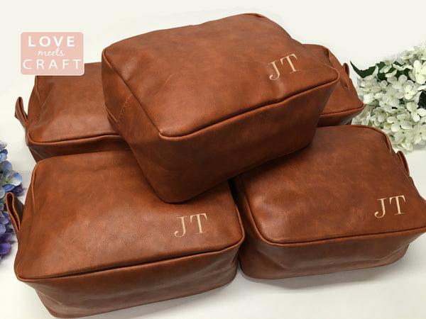 Groomsman Dopp Kit Dark Brown