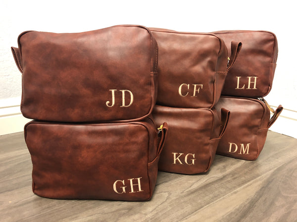 Groomsman Dopp Kit Dark Brown