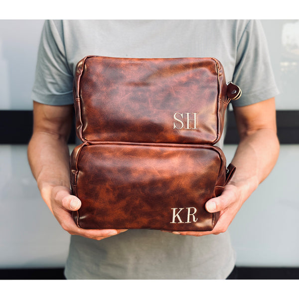 Groomsman Dopp Kit Dark Brown