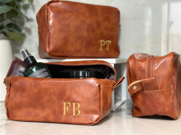 Groomsman Dopp Kit Dark Brown