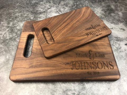 Personalize Engrave Wood Cutting Board