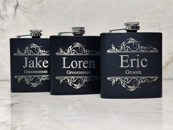 Hip Flasks Box Set Black