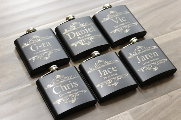 Hip Flasks Box Set Black