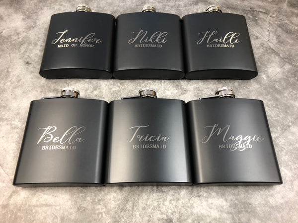 Hip Flasks Box Set Black