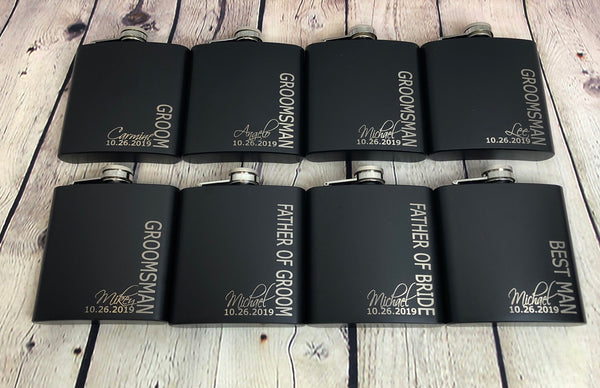 Hip Flasks Box Set Black