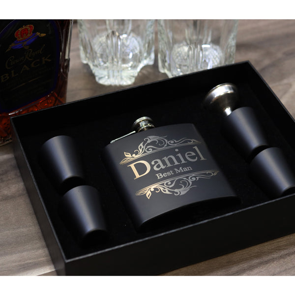 Hip Flasks Box Set Black