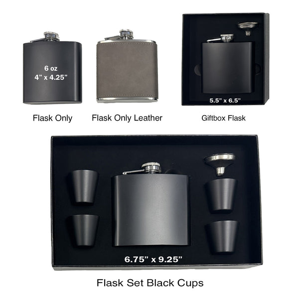 Hip Flasks Box Set Black