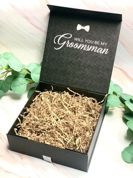 Bridesmaid Gift Box Personalize Bride to be Box Bridesmaid Proposal Box Black