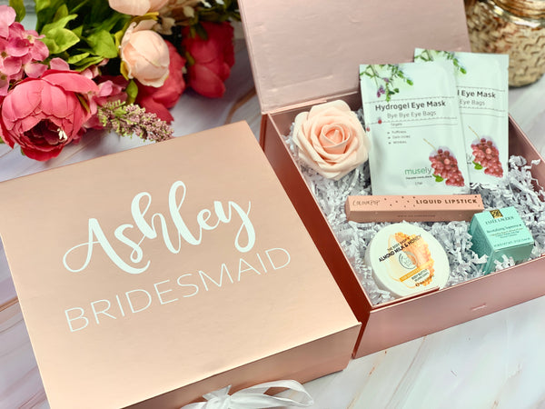 Bridesmaid Gift Box Personalize Bride to be Box Bridesmaid Proposal Box Champagne