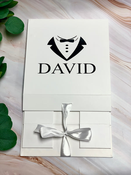 Bridesmaid Gift Box Personalize Bride to be Box Bridesmaid Proposal Box White