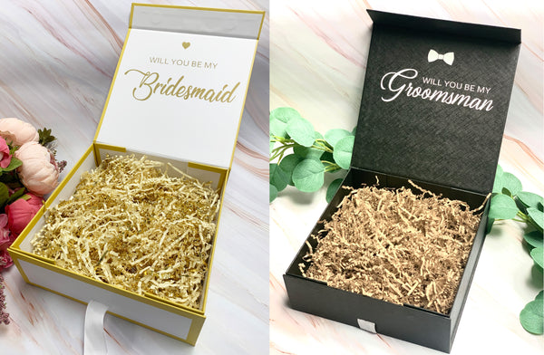 Bridesmaid Gift Box Personalize Bride to be Box Bridesmaid Proposal Box Champagne