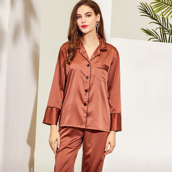 Women Pajama Long Sets Maple