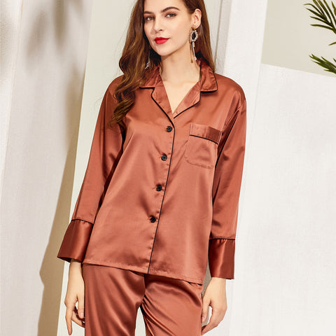 Women Pajama Long Sets Maple