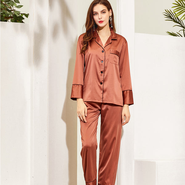 Women Pajama Long Sets Maple