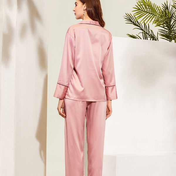 Women Pajama Long Sets Rose Gold