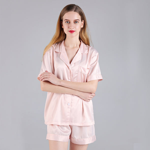 Women Pajama Short Sets Blush