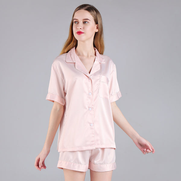 Women Pajama Short Sets Blush