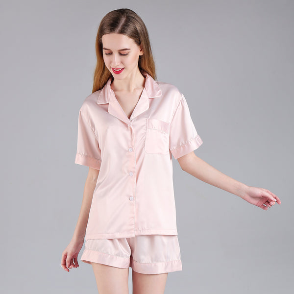 Women Pajama Short Sets Blush