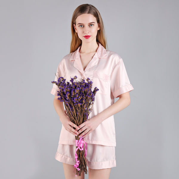 Women Pajama Short Sets Blush