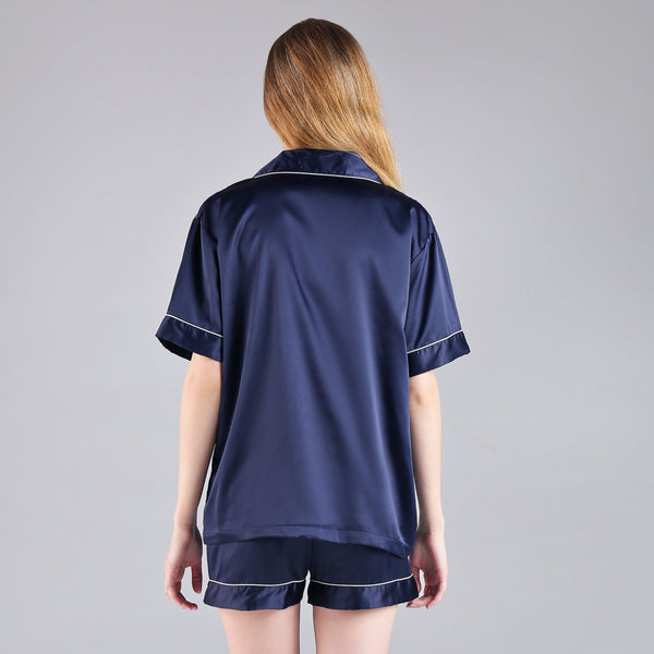 Women Pajama Short Sets Navy