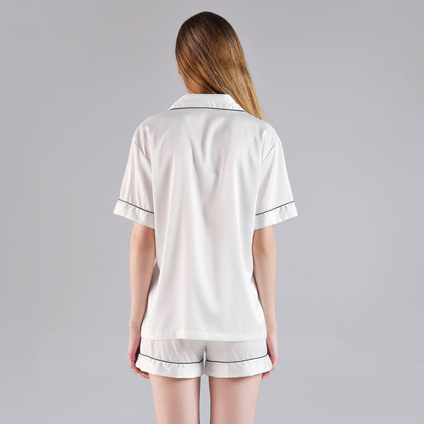 Women Pajama Short Sets White