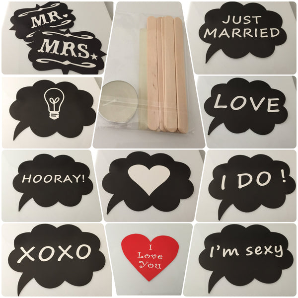 Wedding Photo Booth Fun Props