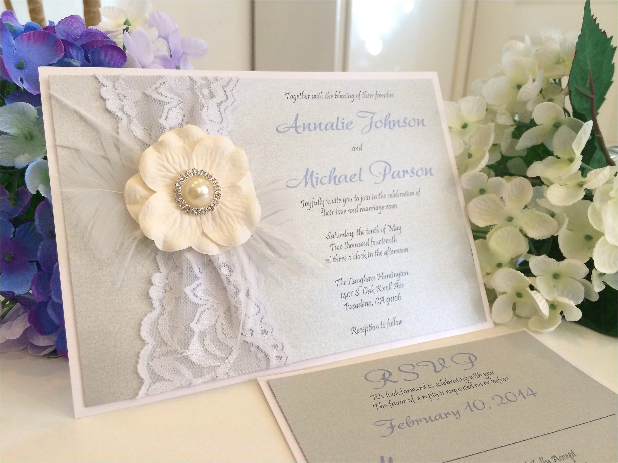 Custom Wedding Invitations Pink