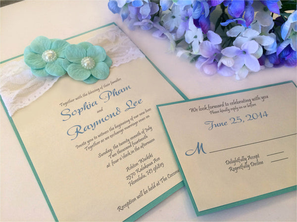 Custom Wedding Invitations Pink