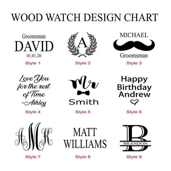 Wood Watch Engrave Watch Personalize Groomsmen Gift Zebra