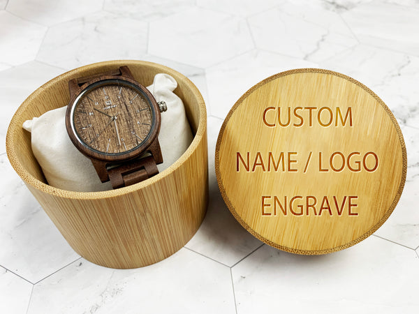 Wood Watch Engrave Watch Personalize Groomsmen Gift Zebra