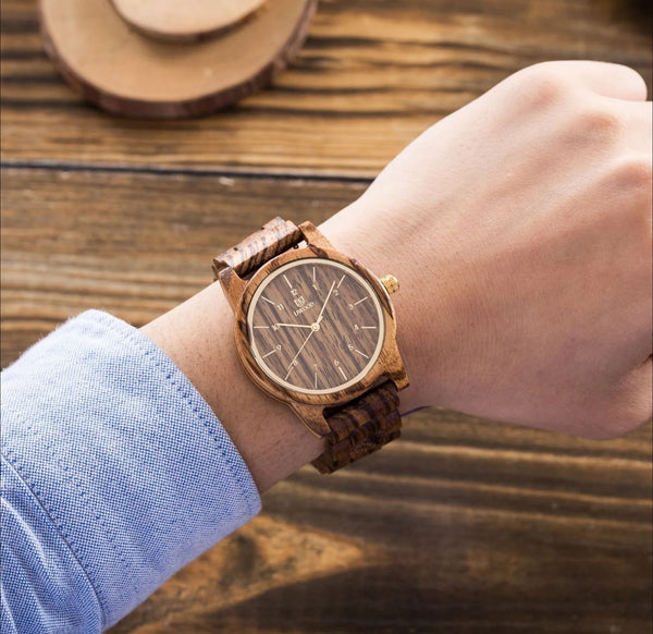 Wood Watch Engrave Watch Personalize Groomsmen Gift Zebra