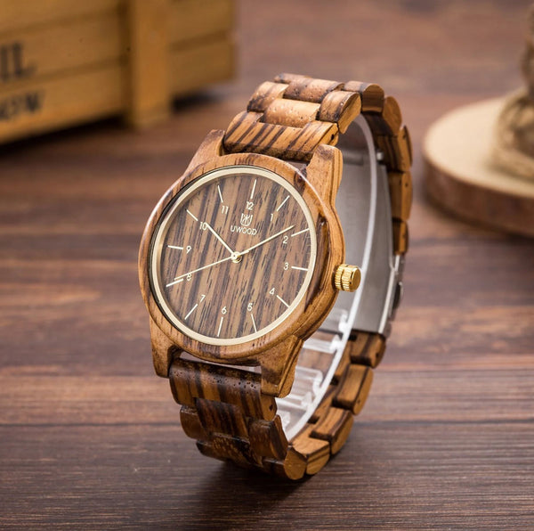 Wood Watch Engrave Watch Personalize Groomsmen Gift Zebra