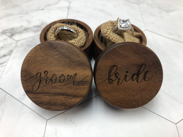 Personalize Wooden Wedding Ring Box