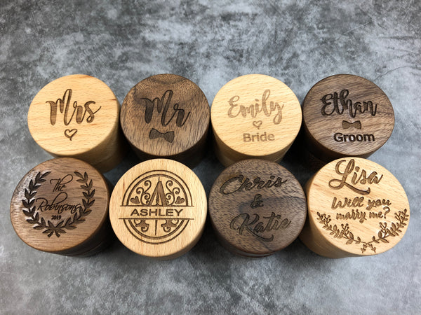 Personalize Wooden Wedding Ring Box