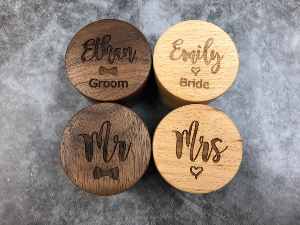 Personalize Wooden Wedding Ring Box