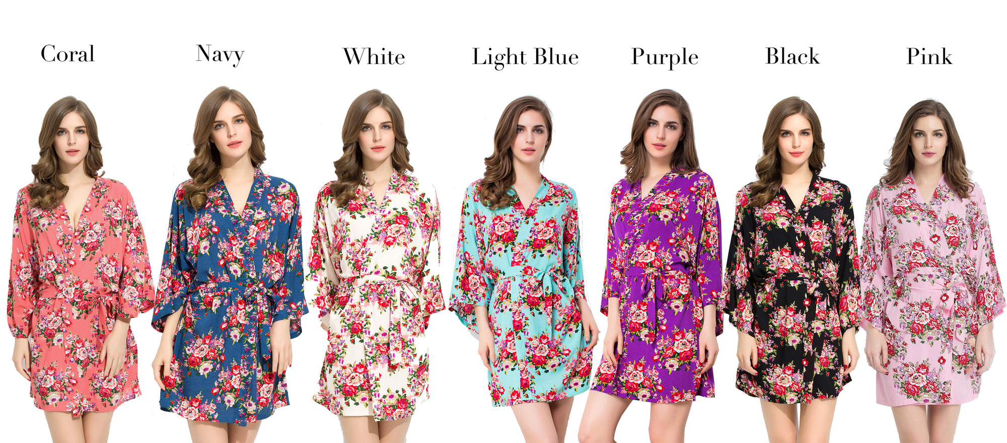 Sets - Bridal Party Floral Cotton Kimono Robe