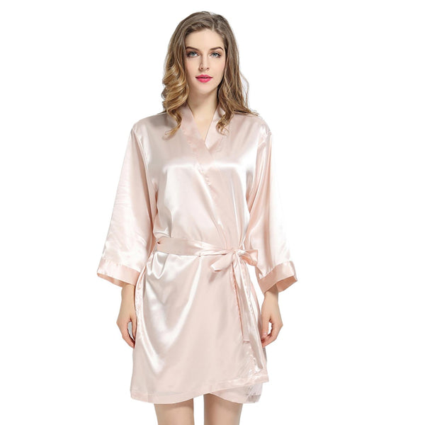 Blush - 3/4 Sleeve Satin Women Robe