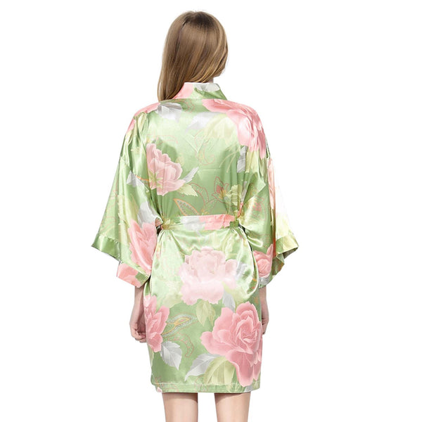 Olive - Blossom Floral Kimono Robe