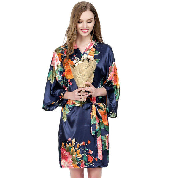 Sets - Bridal Party Watercolor Floral Kimono Robe