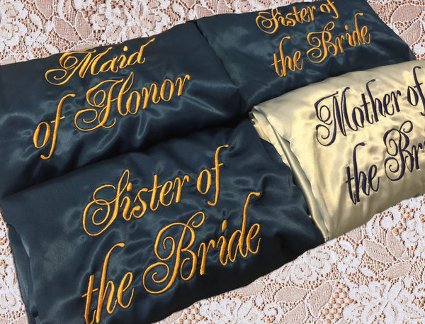 Set of 4 - Bridal Party Bridesmaid Satin Robes