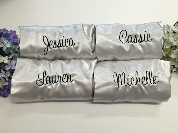 Set of 4 - Bridal Party Bridesmaid Satin Robes