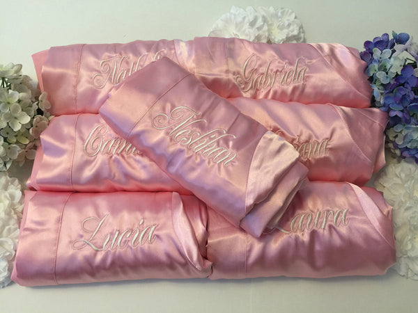 Set of 7 - Bridal Party Bridesmaid Satin Robes