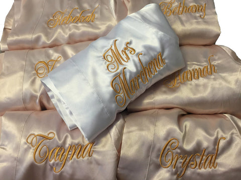 Set of 7 - Bridal Party Bridesmaid Satin Robes