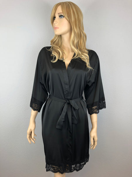 Black - Premium Matching Lace Bridesmaid Robe