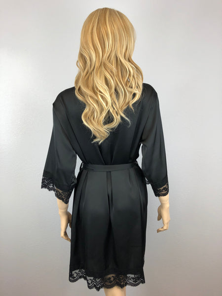 Black - Premium Matching Lace Bridesmaid Robe