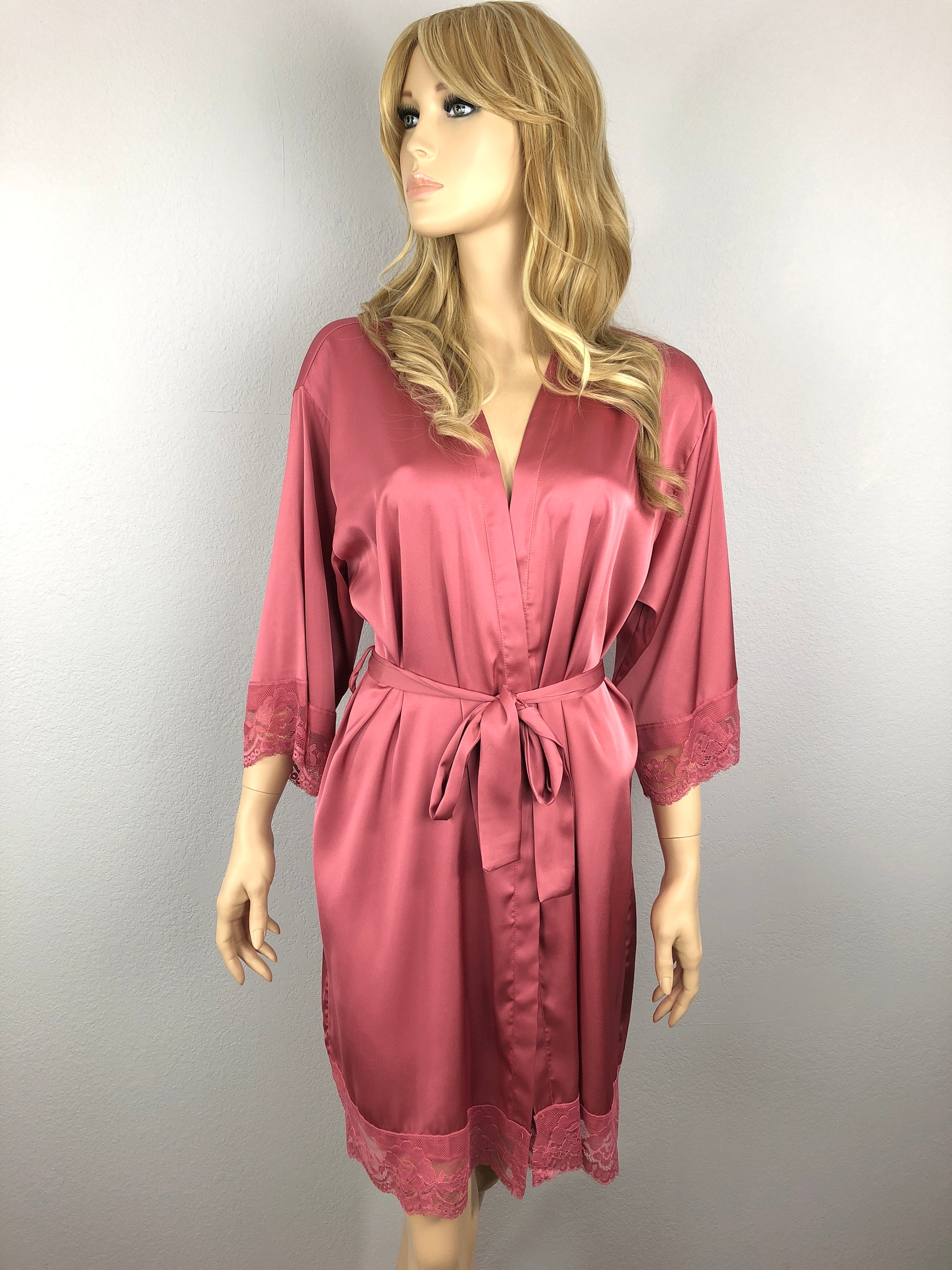 Dusty Rose - Premium Matching Lace Bridesmaid Robe