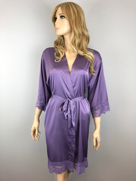 Lavender - Premium Matching Lace Bridesmaid Robe