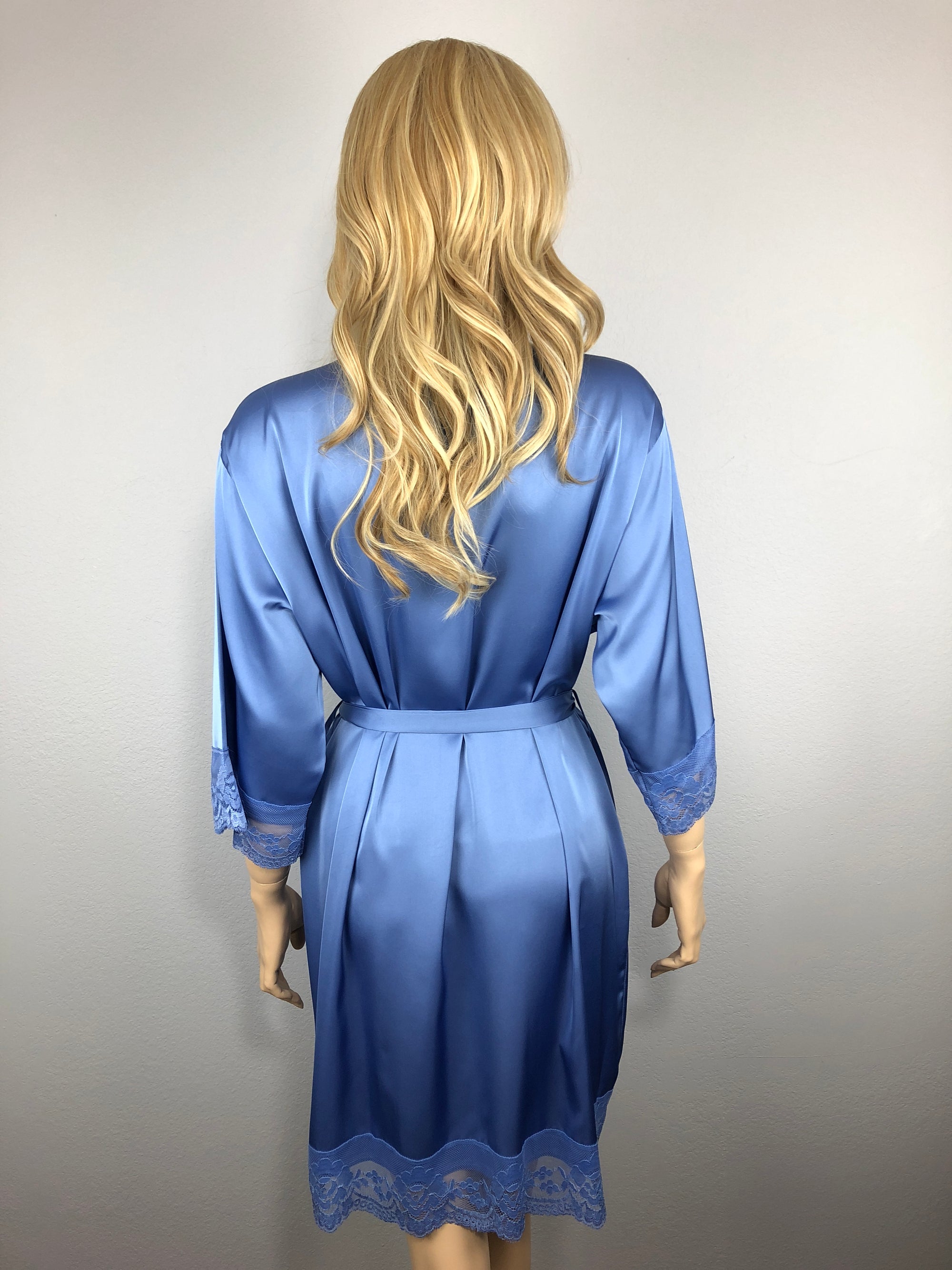 Slate Blue - Premium Matching Lace Bridesmaid Robe